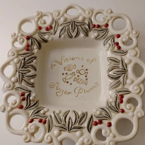 Christmas Candy Dish ~ 'Visions of Sugar Plums' - Picture 2 of 5